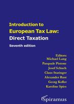 Introduction to European Tax Law Direct Taxati 9781913507459, Boeken, Verzenden, Zo goed als nieuw