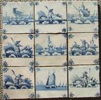 Tegel (9) - 9 stuks antieke tegels met o.a. Herders. -, Antiek en Kunst