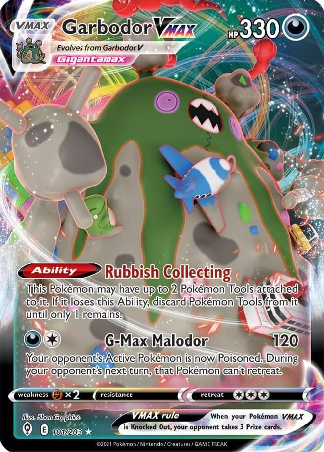 Garbodor Vmax 101/203 evolving skies, Hobby en Vrije tijd, Verzamelkaartspellen | Pokémon, Losse kaart, Nieuw, Foil, Ophalen of Verzenden