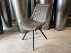 Veiling - Eetkamerstoel Diamond (set van 6) microleder - ant, Huis en Inrichting, Stoelen, Nieuw