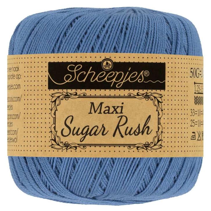 Scheepjes Maxi Sugar Rush 50gr - 261 Capri Blue, Hobby en Vrije tijd, Breien en Haken, Nieuw, Verzenden