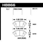 Hawk 18-19 Audi S5 HPS 5.0 Rear Brake Pads - KHB866B.652, Ophalen of Verzenden, Nieuw