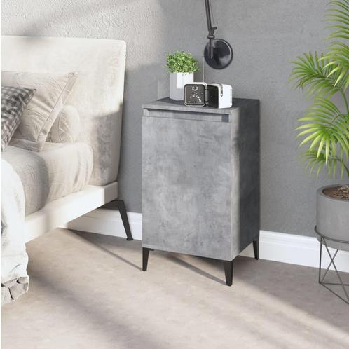 vidaXL Nachtkastje 40x35x70 cm bewerkt hout betongrijs, Huis en Inrichting, Slaapkamer | Nachtkastjes, Nieuw, Minder dan 45 cm
