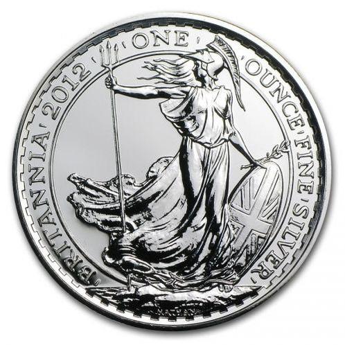 Britannia 1 oz 2012, Postzegels en Munten, Munten | Europa | Niet-Euromunten, Losse munt, Zilver, Overige landen, Verzenden