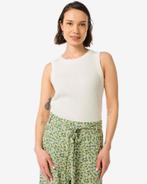 HEMA Dames tanktop Frida met ribbels wit, Kleding | Dames, Verzenden, Nieuw