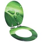 vidaXL Toiletbril met soft-close deksel waterdruppel MDF, Verzenden, Nieuw