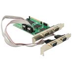 DeLOCK seriële RS232 PCI kaart met 4 9-pins SUB-D, Nieuw, Ophalen of Verzenden