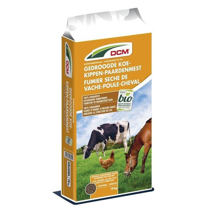 Gedroogde Koe-Kippen-Paardenmest 10kg, Tuin en Terras, Aarde en Mest, Ophalen of Verzenden