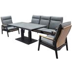 Alzano stoel bank lounge diningset 4 delig verstelbaar, Tuin en Terras, Tuinsets en Loungesets, Nieuw, Ophalen of Verzenden, Aluminium