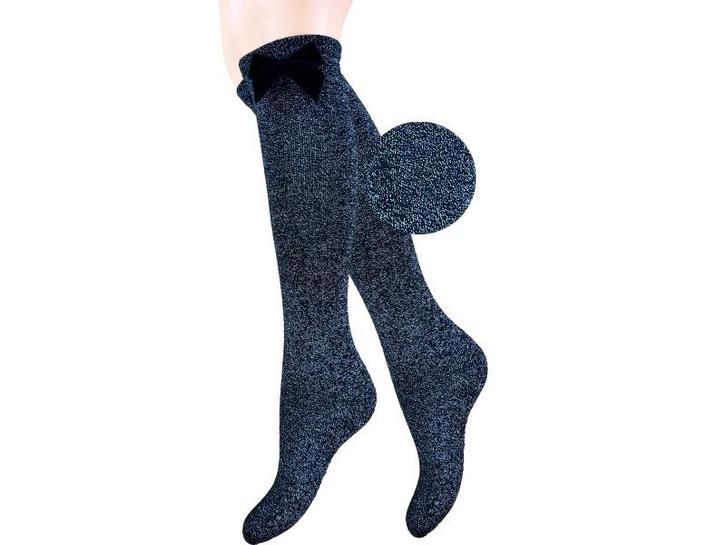 Kniekous - Strikje - Silver/Glitter, Kleding | Dames, Sokken en Kousen, Verzenden