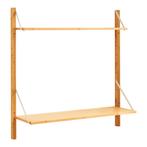 Wandrek Tingvoll 85x85x25 cm bamboe naturel [en.casa], Huis en Inrichting, Woonaccessoires | Wandplanken en Boekenplanken, Verzenden