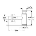 Bekersifon Grohe Others Verstelbaar Hard Graphite Geborsteld, Doe-het-zelf en Verbouw, Sanitair, Ophalen of Verzenden, Nieuw