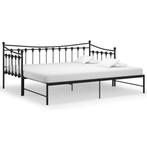 Uittrekbaar Bedframe 90x200 | Gepoedercoat Metaal | Laats..., Huis en Inrichting, Slaapkamer | Bedden, Verstelbaar, 90 cm, Zwart