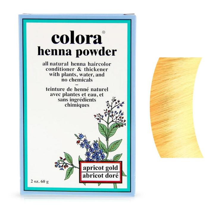 Colora Henna  Kleurpoeder  Apricot Gold  60 gr, Sieraden, Tassen en Uiterlijk, Uiterlijk | Haarverzorging, Nieuw, Verzenden