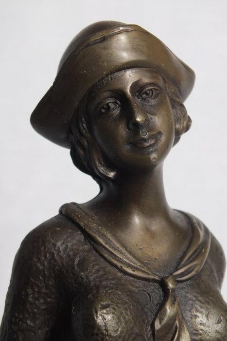 After Chiparus - sculptuur, Dame met handen op de rug - 40, Antiek en Kunst, Curiosa en Brocante