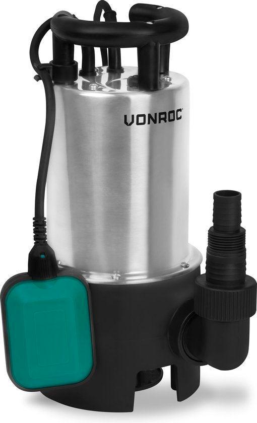 2dekans | VONROC Dompelpomp RVS - Vuilwaterpomp - Waterpomp, Doe-het-zelf en Verbouw, Gereedschap | Overige machines, Zo goed als nieuw