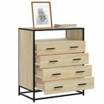 vidaXL Ladekast 70x41x83,5 cm bewerkt hout sonoma, Kinderen en Baby's, Kinderkamer | Commodes en Kasten, Verzenden, Nieuw