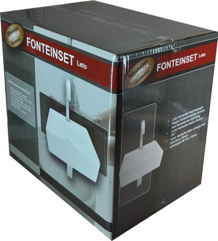 One Pack Leto fontein + Kappa kraan, Doe-het-zelf en Verbouw, Sanitair, Nieuw, Verzenden