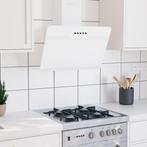 vidaXL Wandafzuigkap 60 cm staal en gehard glas wit, Verzenden, Nieuw