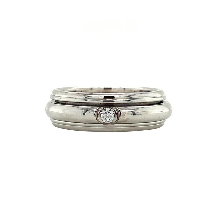Witgouden Possesion ring met diamant Piaget 18 karaat, Sieraden, Tassen en Uiterlijk, Ringen, Wit, Zo goed als nieuw, Goud, Verzenden