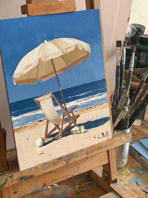 Claudio Rolfi (1960) - Sole e mare, Antiek en Kunst, Kunst | Schilderijen | Modern