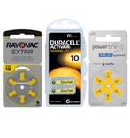 Proefpakket: 3 pakjes met 6 batterijen No. 10 geel, Nieuw, Ophalen of Verzenden