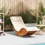 vidaXL Ligbed schommelend met kussen massief acaciahout, Tuin en Terras, Ligbedden, Verzenden, Nieuw