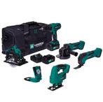 Gereedschap set VPower 20V - 4.0Ah | Incl. 5 machines, 2, Verzenden, Nieuw