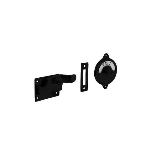 Intersteel WC-overslag met bocht vrij/bezet - mat zwart, Doe-het-zelf en Verbouw, Hang- en Sluitwerk, Nieuw, Verzenden