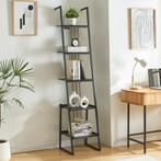 Staand rek Storfjord ladderplank 183,5x40x40 cm zwart [en.ca, Huis en Inrichting, Woonaccessoires | Wandplanken en Boekenplanken
