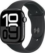 Apple Watch Series 10 46 mm aluminium kast gitzwart op, Verzenden, Gebruikt
