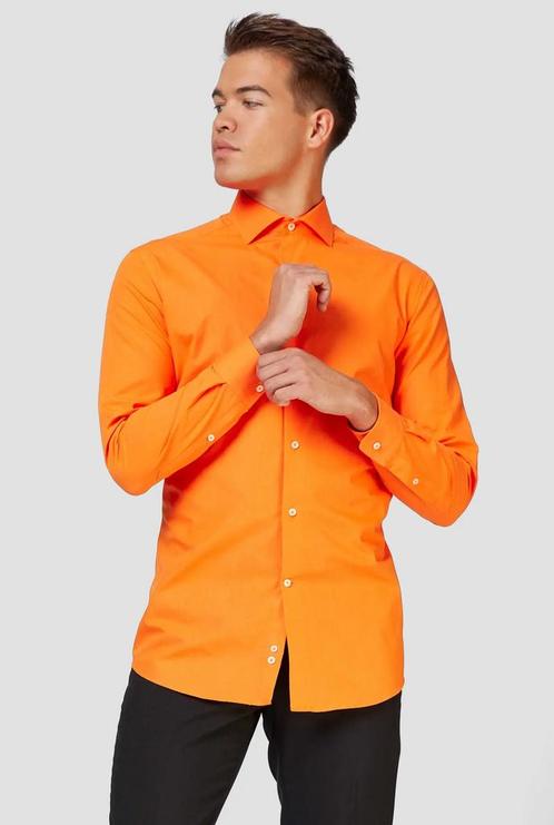 Opposuits Basic Overhemd Oranje Heren, Kleding | Heren, Carnavalskleding en Feestkleding, Nieuw, Ophalen of Verzenden
