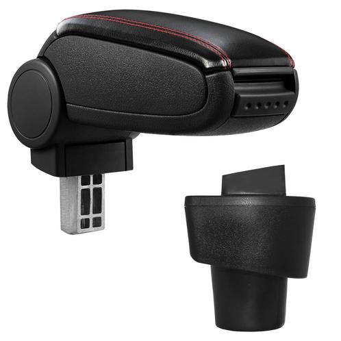 Armsteun Renault Twingo 3 2014-2018 kunstleer zwart rood, Auto diversen, Auto-accessoires, Verzenden
