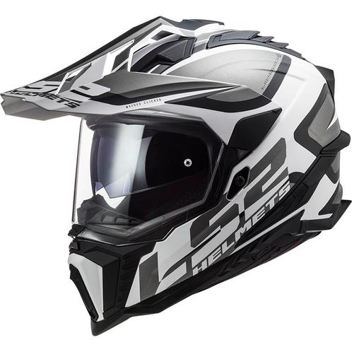 LS2 MX701 Explorer Alter Matt Zwart Wit ECE 22.06 Adventure, Motoren, Kleding | Motorhelmen, Offroadhelm, Heren, XS, Nieuw met kaartje