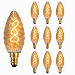 Bundelpakket LED Filament kaars lamp 2W Ribbel E14 10 stuks, Ophalen of Verzenden, Nieuw