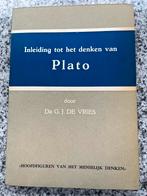 Inleiding tot het denken van Plato, Boeken, Filosofie, Gelezen, Dr. G.J. de Vries, Verzenden, Wijsbegeerte of Ethiek