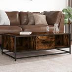 vidaXL Salontafel 100x57x35 cm bewerkt hout en metaal, Verzenden, Nieuw, Overige houtsoorten, 100 tot 150 cm