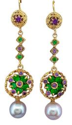 Zonder Minimumprijs - Oorbellen - 9 kt. Geel goud, Zilver, Sieraden, Tassen en Uiterlijk, Oorbellen, Nieuw