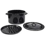 Enger Impex Grote Emaille Kookpan met Vergietinleg – 32 cm –, Ophalen of Verzenden, Nieuw