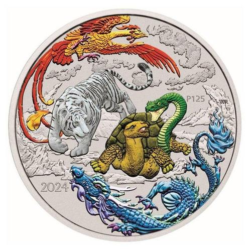 Australië. 2024 2 oz Chinese Myths and Legends Four, Postzegels en Munten, Edelmetalen en Baren