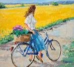 Francesca Escobar (1972) - Flores en la cesta, Antiek en Kunst