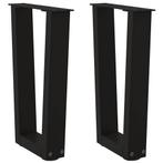 vidaXL Eettafelpoten 2 st V-vormig 38x(42-43,3) cm staal, Verzenden, Nieuw