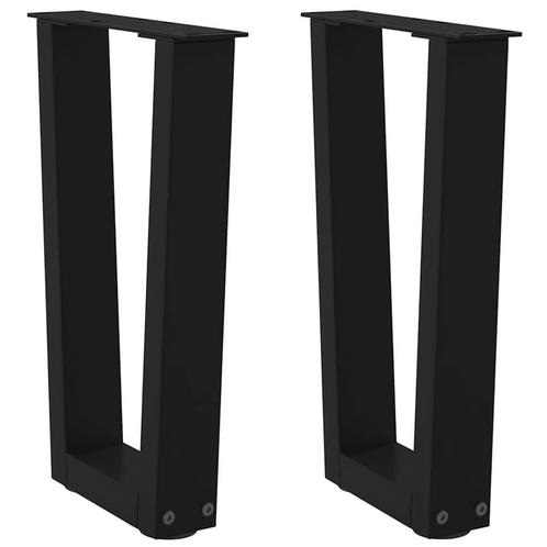 vidaXL Eettafelpoten 2 st V-vormig 38x(42-43,3) cm staal, Huis en Inrichting, Tafelonderdelen, Nieuw, Verzenden