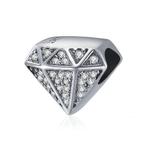 Diamant Vorm Bedel Charm met Zirkonia Pandora compatible, Sieraden, Tassen en Uiterlijk, Bedels, Nieuw, Overige merken, Verzenden