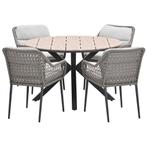 Garden Impressions Pemba tuinset 5-delig - Tulli tuintafel, Tuin en Terras, Tuinsets en Loungesets, Verzenden, Nieuw