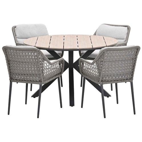 Garden Impressions Pemba tuinset 5-delig - Tulli tuintafel, Tuin en Terras, Tuinsets en Loungesets, Verzenden
