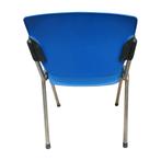 Gebruikte stapelbare kunststof stoel – blauw, Ophalen of Verzenden, Gebruikt, Blauw