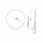 Scheerspiegel Rond Met Klem Ø12cm Glasdikte 5-6mm Chroom, Ophalen of Verzenden, Nieuw