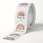 500 Stickers Labels Rol Thank you Regenboog rol etiketten, Ophalen of Verzenden, Nieuw