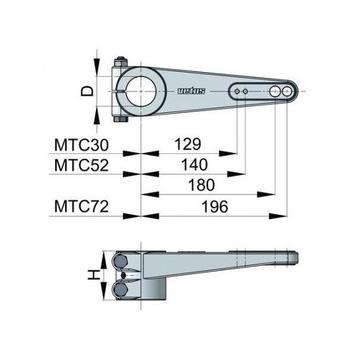 Bieden: USED Vetus aluminium rudder arm for 30 mm shaft - H beschikbaar voor biedingen